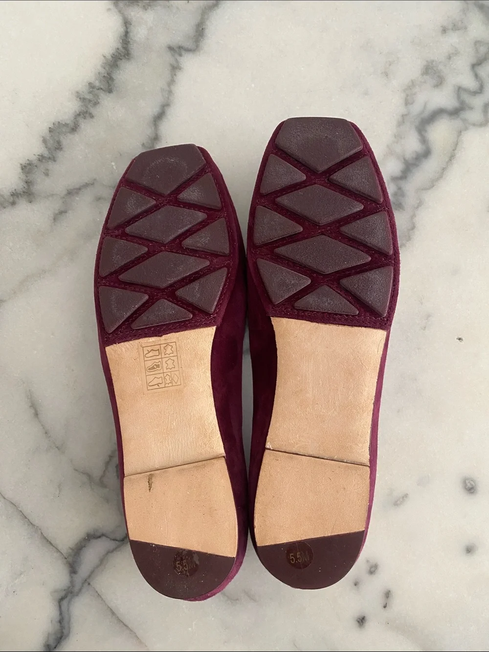Tory Burch Suede Loafers in Deep Wine